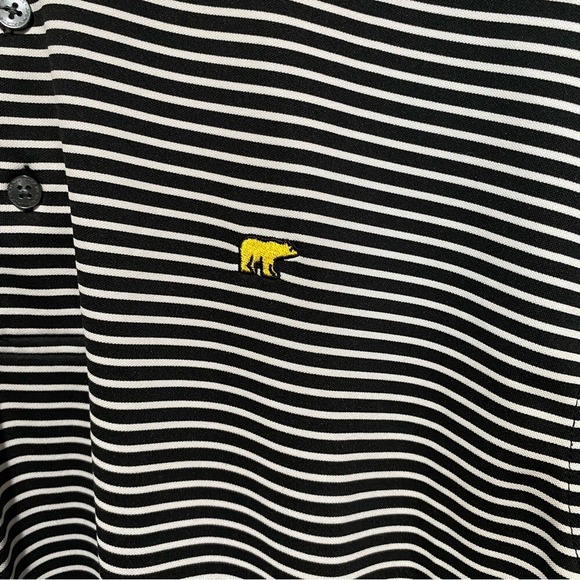 Jack Nicklaus Men's Black and White Striped Polo Shirt Size XL - Picture 7 of 12